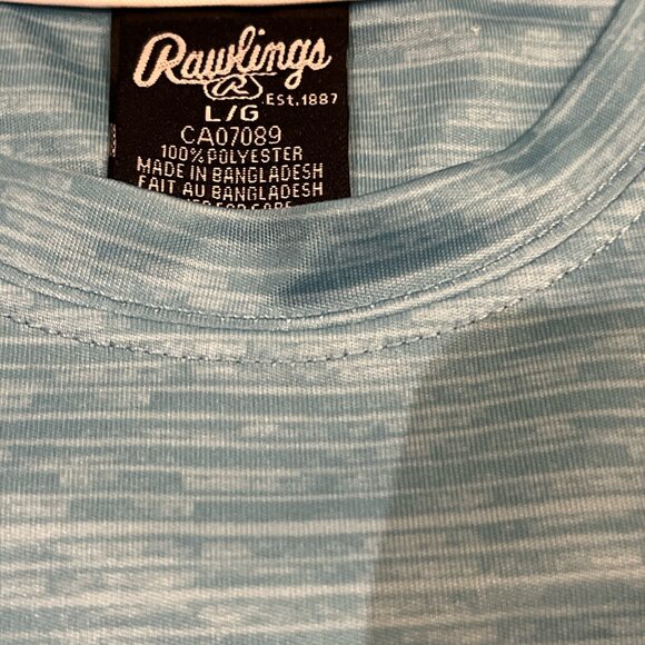 RAWLINGS Men's Tank Top Teal Blue Size Large - Picture 2 of 7